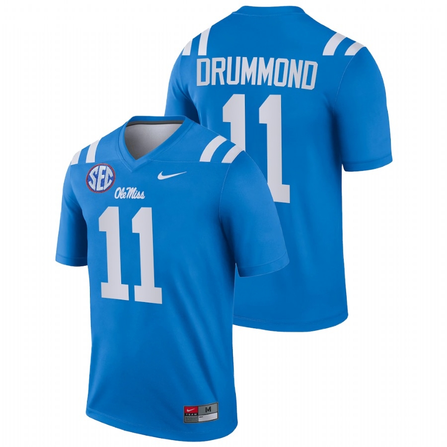 Ole Miss Rebels Men's NCAA Dontario Drummond #11 Blue 2021-22 Legend College Football Jersey EQY8649CZ